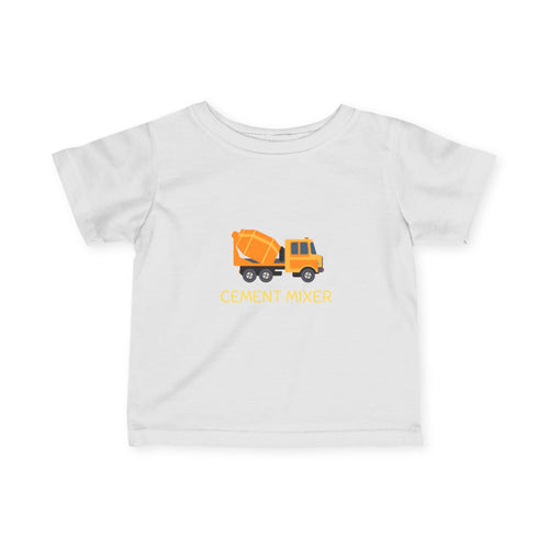 Cement Mixer infant tee, White