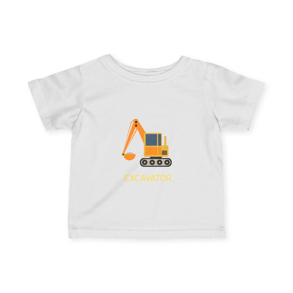 Excavator infant tee, White