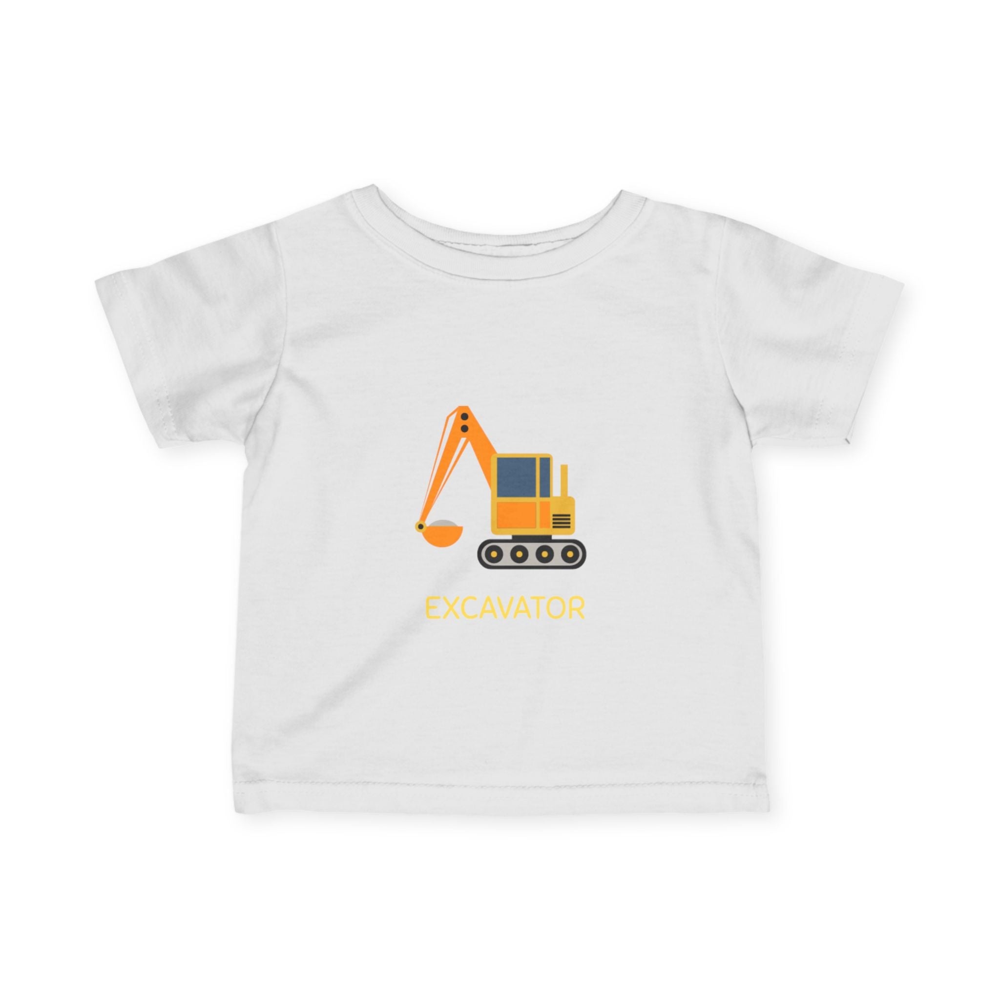Excavator infant tee, White